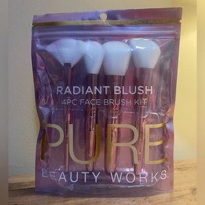 NWT Four Piece Face Brush Kit by Pure Beauty Works